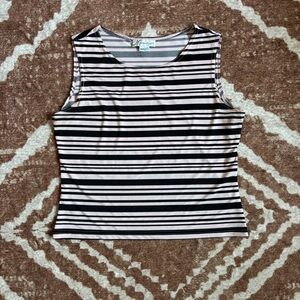 Dressbarn pink and White Striped Tank Top